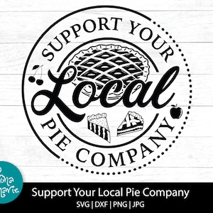 Apoie sua empresa local de tortas svg | Design de loja de tortas | svg, png, jpg, dxf | Arquivos de corte para Cricut e Silhouette, download digital