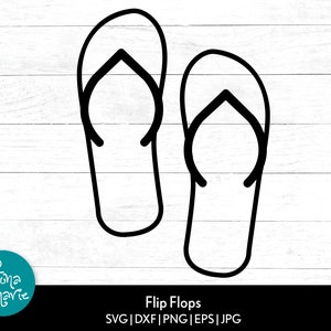 Flip Flops svg | svg | png | jpg | eps | dxf | Summer svg | Beach | Cut files for Cricut and Silhouette | Design Element | Digital Download