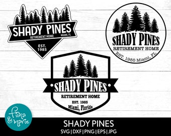 Shady Pines svg | Golden Girls svg | 3 Designs | Retirement Gift | Cricut Cutting File | Silhouette Design | svg, png, jpg, dfx | Funny svg