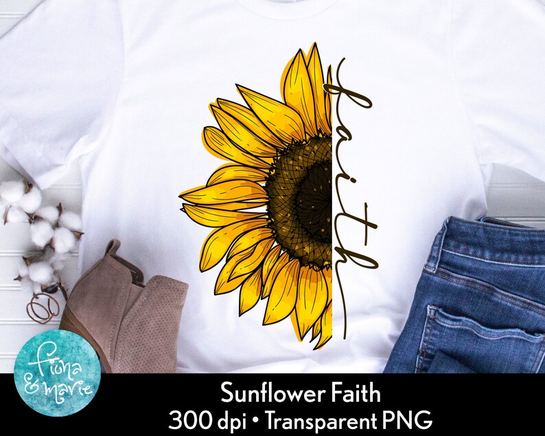 Sunflower Faith Png Christian PNG Bible Verse PNG Jesus - Etsy