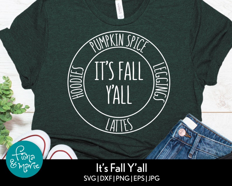 It's Fall Y'all Pumpkin Spice Lattes Leggings Hoodies Mom Life svg svg, dxf, eps, jpg, png, mirrored pdf Cut File Cricut Silhouette image 3