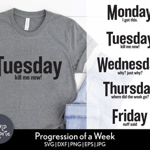 Dias engraçados da semana SVGs | svg, dxf, eps, jpg, png | Arquivo de corte engraçado SVG | Cricut | Silhueta | Camiseta SVG | Humor eleitoral