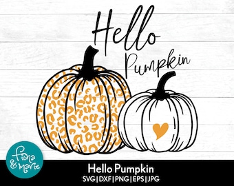 Leopard Print Pumpkin SVG | Fall Cricut Cut File (Digital Download)
