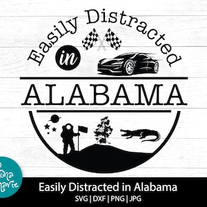 Facilement distrait en Alabama, Tallahassee speedway, Alabama Pride, Travel, png pour chemise, svg, dxf, pdf, jpg, png, pdf miroir, sous-colorant