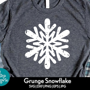 Grunge Snowflake svg | Snowflake Design | svg | png | jpg | eps | dxf | Cut files for Cricut and Silhouette | Christmas svg