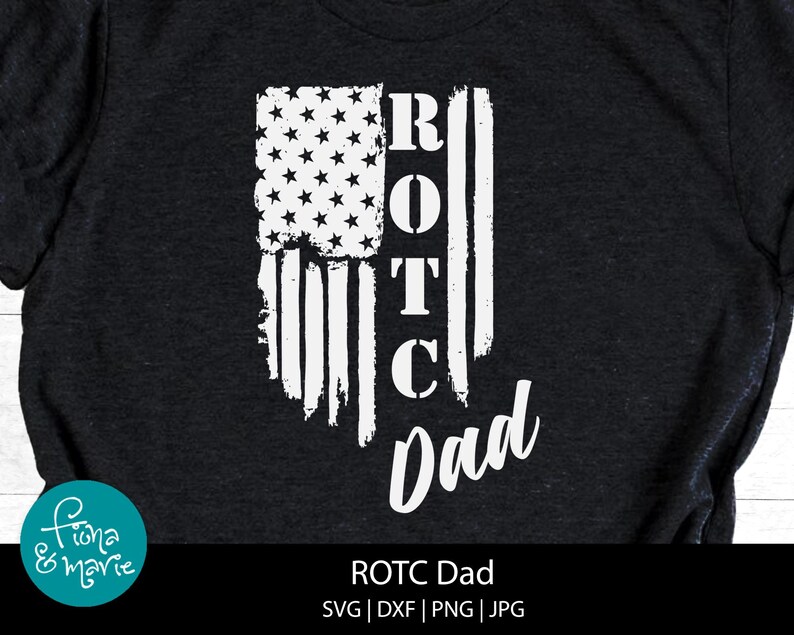 Soldier Rotc Svg ROTC Dad Grunge American Flag Svg | Military Dad Svg | Dad Pride | Svg ...