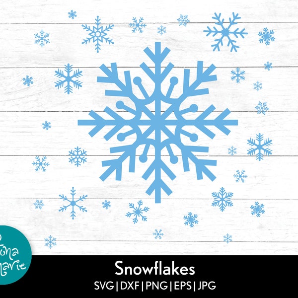Snowflakes svg | Snowflake Collage | svg | png | jpg | eps | dxf | Cut files for Cricut and Silhouette | Christmas svg | Winter svg