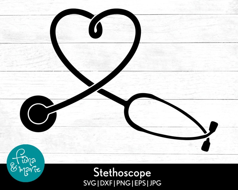 Download Stethoscope heart shape svg svg png jpg eps dxf | Etsy