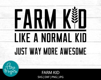 Farm Kid Awesome SVG | Clipart boerderijleven (digitale download)