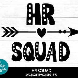 HR Squad svg | Human Resources SVG | svg | png | jpg | eps | dxf | Cut files for Cricut and Silhouette | Design Element | Digital Download