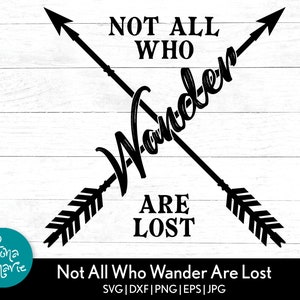 Nicht alle, die wandern sind verloren svg, png, jpg, eps, dxf | Schneiden Sie Dateien für Cricut und Silhouette | Wandern Svg | Abenteuer Svg | Sofortiger Download