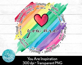 You Are Inspiration | PNG Print File for Sublimation Or Print | Bible Verse png | Inspirational png | Jesus png | Christian png
