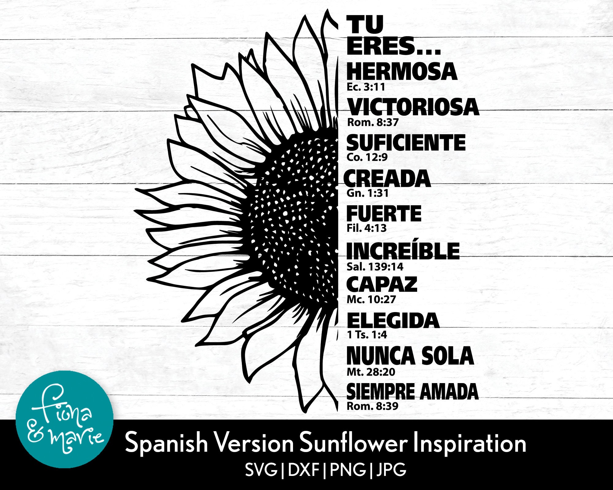 Sunflower Inspiration Spanish Version Inspiración De Girasol Etsy
