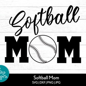 Softbal Mom svg | Inclusief nummers | Softbal SVG | | Cricut Silhouet | Bestanden knippen | Teamgeest | Personaliseren met nummer