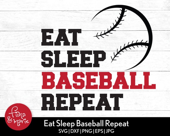 Download Eat Sleep Baseball Repeat Svg Baseball Svg Baseball Player Etsy