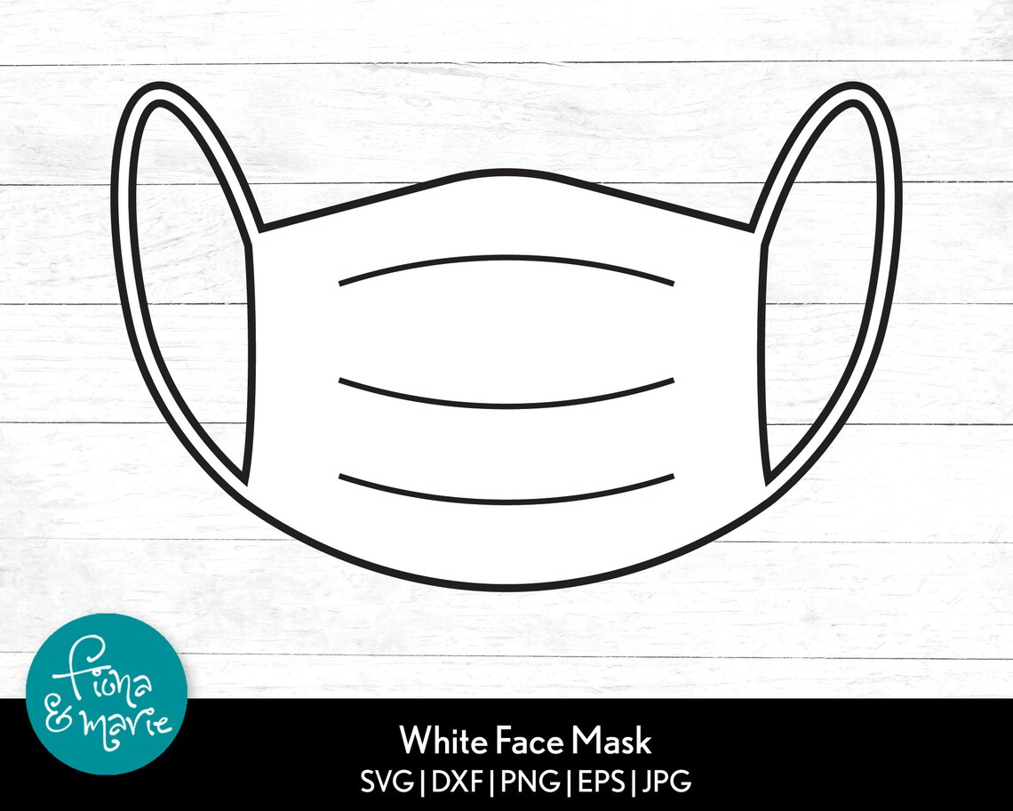 Collection of 3 Face Mask Designs Black White Outline Face Etsy