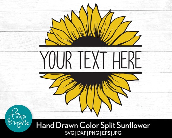 Free Free 212 Sunflower Split Monogram Svg SVG PNG EPS DXF File