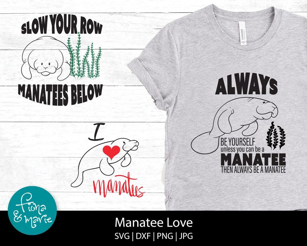 Manatee Love | Multi-pak of Designs | Manatee Svg | Svg, Dxf, Eps, Jpg ...