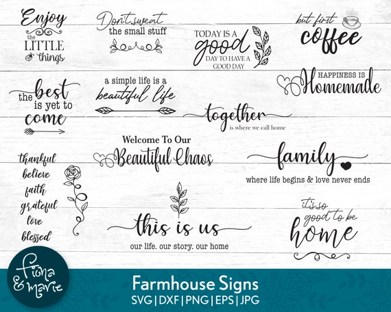 Download Farmhouse Quotes Svg 13 Designs Cut Files For Cricut Svg Etsy PSD Mockup Templates