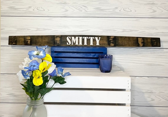 Personalized Bourbon Barrel Stave 3D shelf sign
