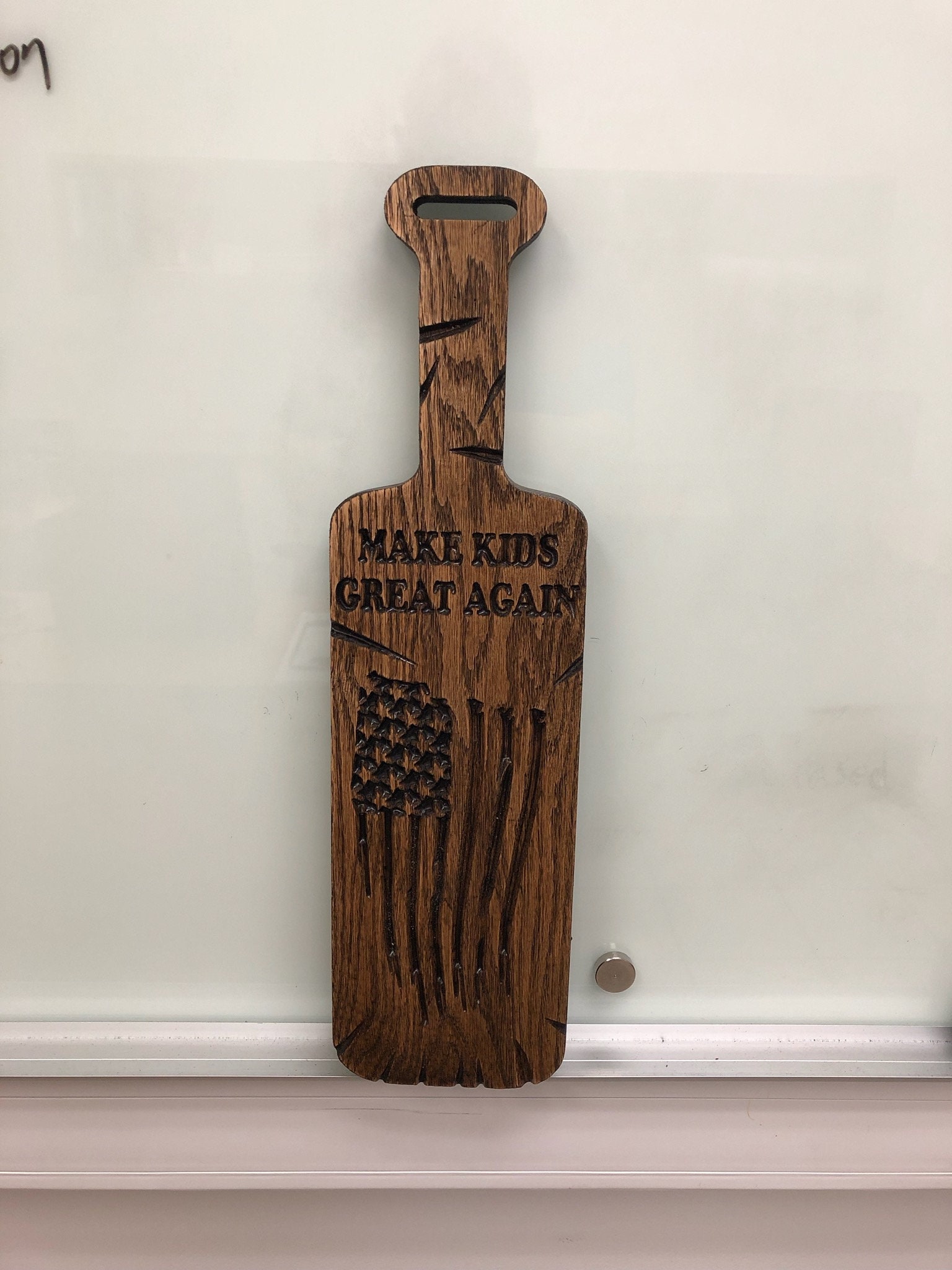 Make Kids Great Again Wooden Paddle From Oak Hand Finished Novelty