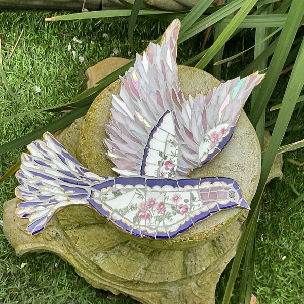Mosaic Dove in Antique China