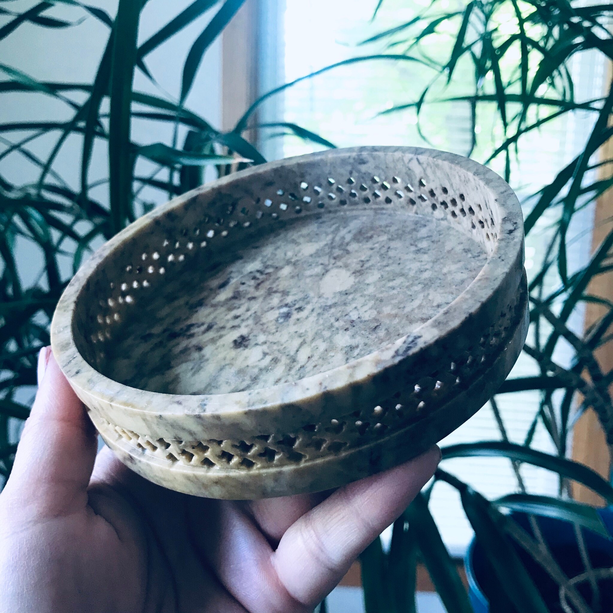 Vtg Carved Soapstone Bowl with Lid Soapstone Bowl Etsy