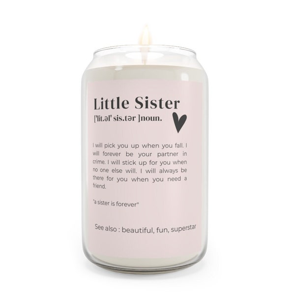 Little Sister Gift | Sister Candle | Candle Gift For Little Sister | Little Sister Christmas Gift Personalized Little Sister Birthday Gift