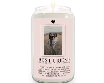 Best Friend Definition Photo Candle Valentines Gift | Friendship Gift | Picture Gift Best Friend | Friendship Candle |Best Friend Definition