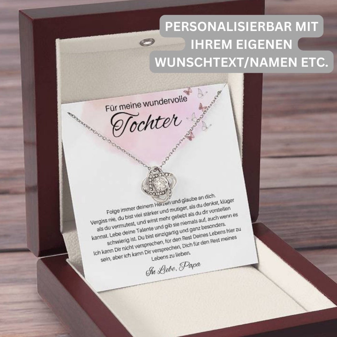 Geschenk Für Tochter Zum 30 Geburtstag An Meine Wundervolle Tochter Liebesknoten Halskette, Personalisiertes