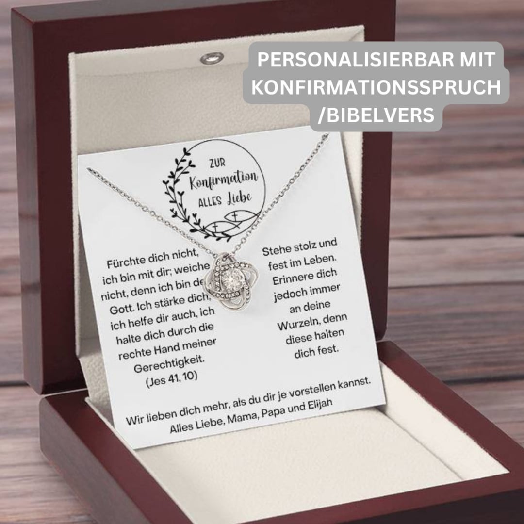 Was Schenkt Man Zur Konfirmation Als Eltern Konfirmation Halskette Eltern an Tochter, Mädchen Geschenk Konfirmation
