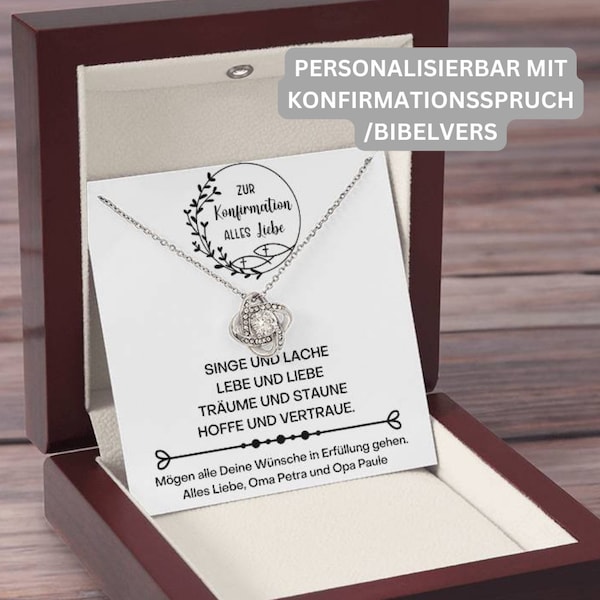 Halkette Für Mädchen Für Konfirmation, Kommunion, Taufe, Personalisiert Geschenk Mit Spruch Zur Konfirmation, Wünsche Individuell Geschenke