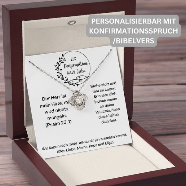 Personalisiertes Geschenk Zur Konfirmation, Eltern An Tochter Kette Zur Konfirmation, Bibelvers Konfirmation Mit Halskette Für Mädchen