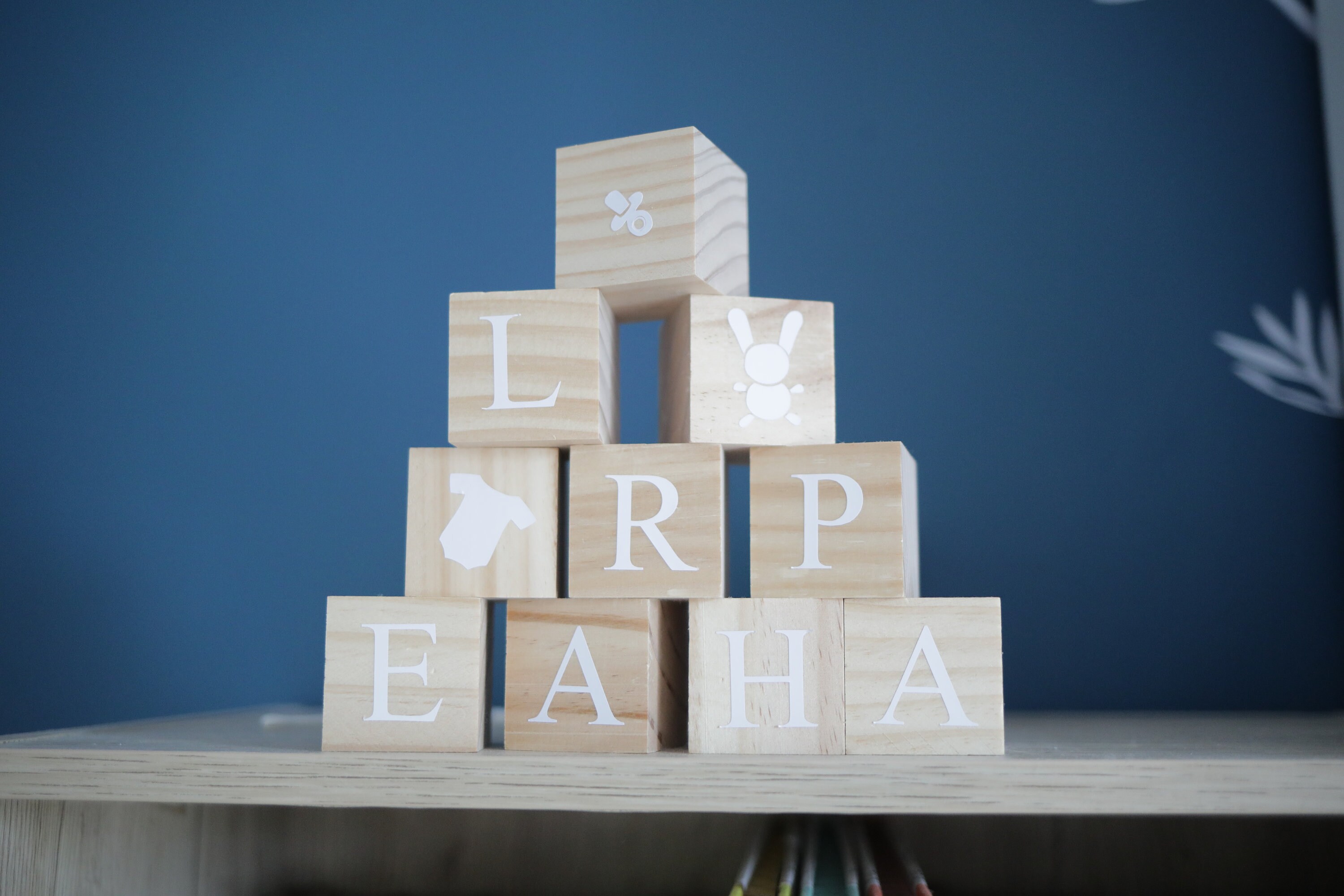 10 Cubes en Bois Personnalisés