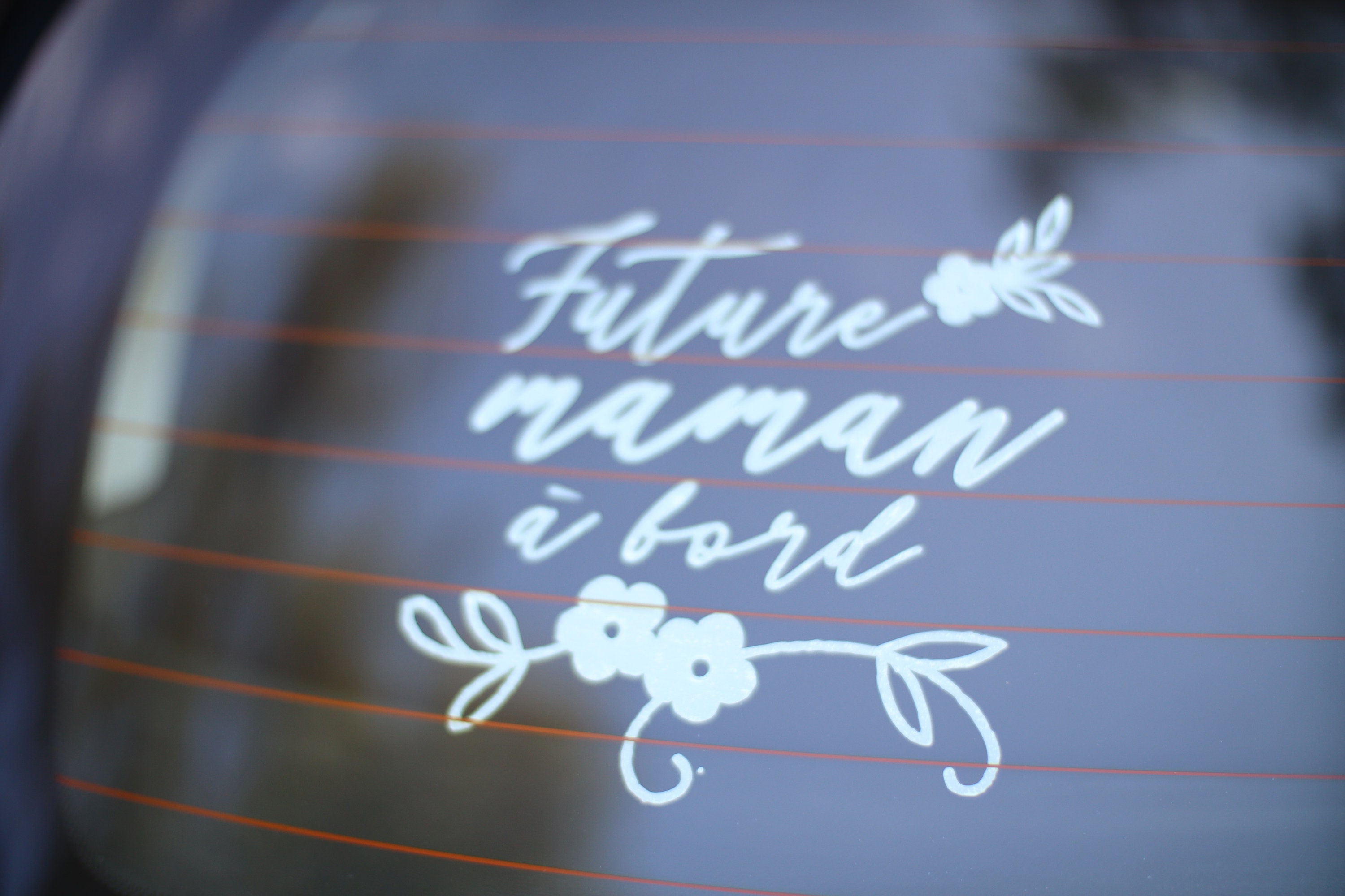 sticker/Autocollant Pour Voiture Future Maman à Bord - Floral