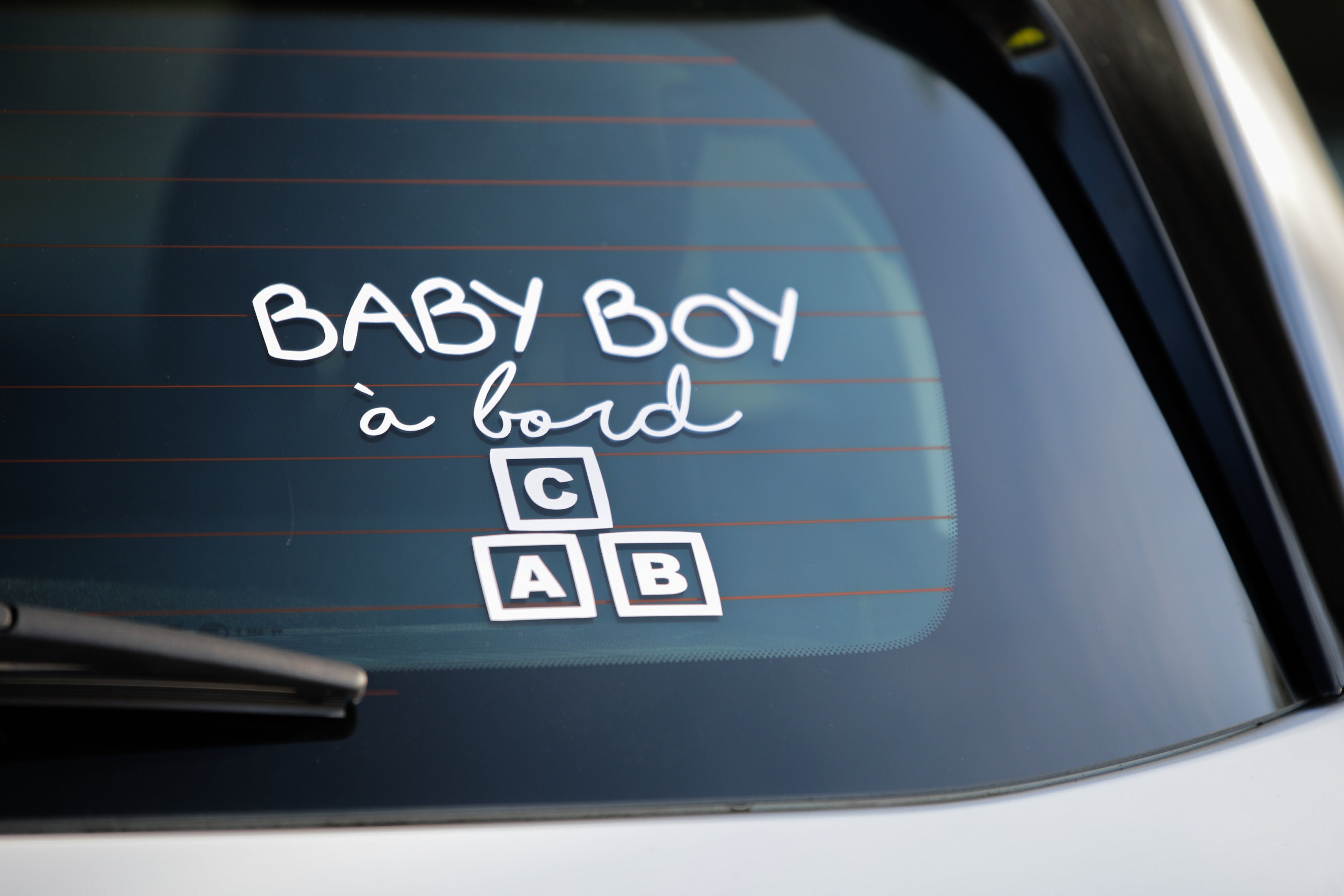 sticker/Autocollant Pour Voiture Bébé à Bord - Cubes d'éveil