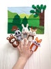 baby gift - felt finger puppets hand , montessori baby toys , woodland animal puppet , finger puppet sets for baby ,woodland baby toys 