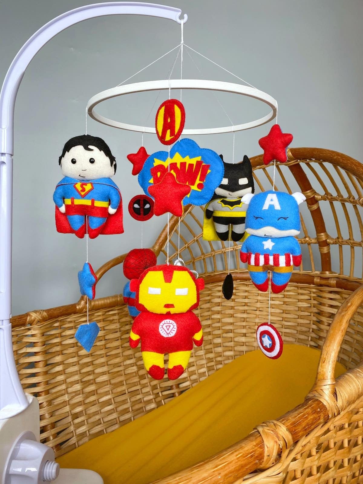 Superhero Baby Nursery Mobile Batman Superman Spiderman - Etsy