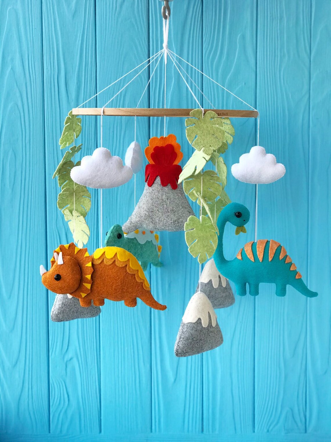 Baby mobile nursery dinosaur mobile crib mobile with Etsy