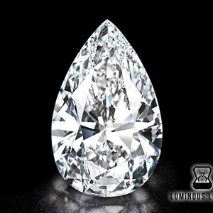 Colorless 14 x 10 MM Full Fiery White Pear/Tear Drop Cut Loose Moissanite | For Engagement Wedding Ring Earring Pendant, Jewelry