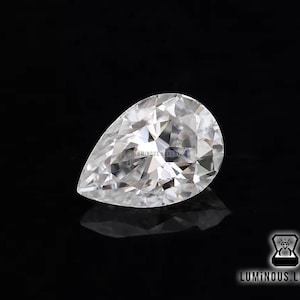 Colorless 2 Carat 10 x 7 MM Full Fiery White Pear/Tear Drop Cut Loose Moissanite | For Engagement Wedding Ring Earring Pendant, Jewelry