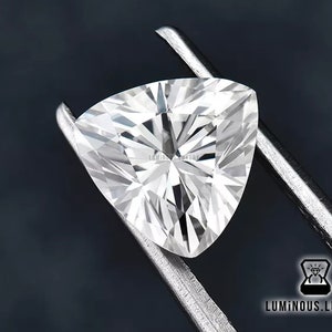 DEF Colorless Trillion Cut 0.20 to 3.35 Carat Full Fiery White Loose Moissanite | For Engagement Wedding Ring Earring Pendant Jewelry Gift