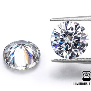 1.10 Carat Colorless Full Fiery White 7 MM Round Brilliant Cut Loose Moissanite | For Engagement Wedding Ring Earring Pendant Jewelry Gift