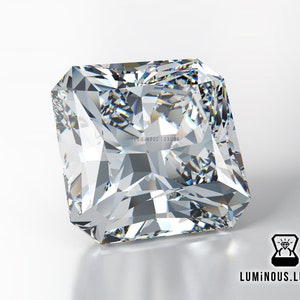 Colorless Square Radiant Cut 7.5 x 7.5 MM 2 Carat Full Fiery White Loose Moissanite | For Engagement Wedding Ring Earring Pendant Gift