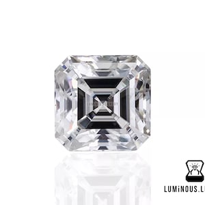 Colorless Asscher Cut 6 x 6 MM 1 Carat Full Fiery White Loose Moissanite || For Engagement Wedding Ring Earring Pendant Jewelry Gift
