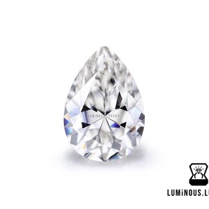Colorless 3 Carat 12 x 8 MM Full Fiery White Pear/Tear Drop Cut Loose Moissanite | For Engagement Wedding Ring Earring Pendant, Jewelry