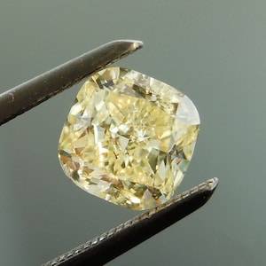 Sparky Off White Yellow Cushion Cut 0.30 Carat to 8.00 Carat Loose Moissanite | For Engagement Wedding Ring Earring Pendant Jewelry Gift