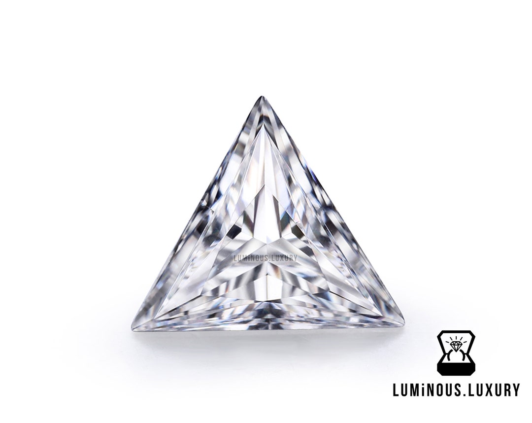 Triangle Colorless Moissanite Gemstone: Colorless Triangle Cut 0.20 Carat to 3.35 Carat ...