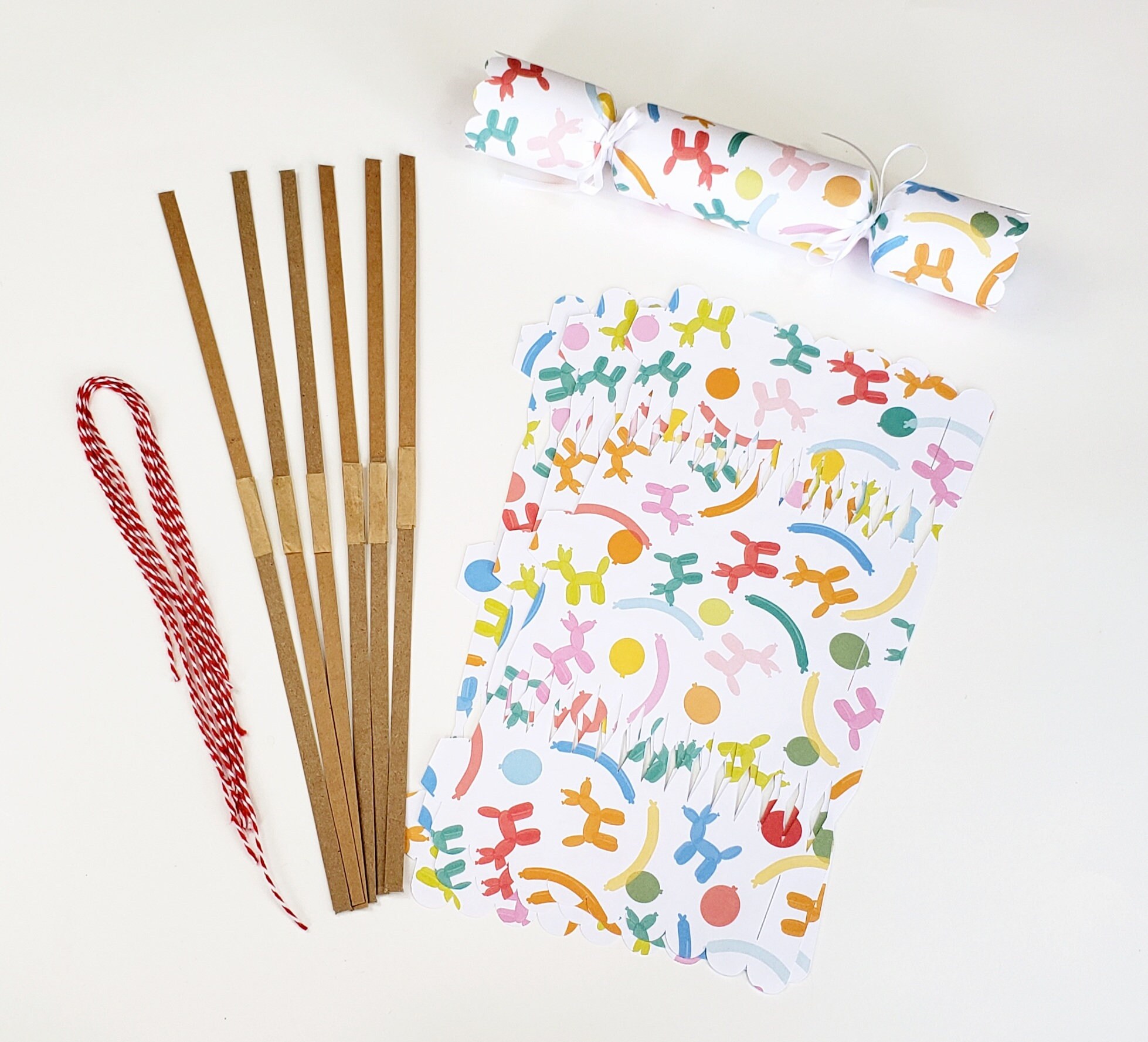 6 Rainbow Party Poppers Kit DIY cracker papers & snaps set Etsy