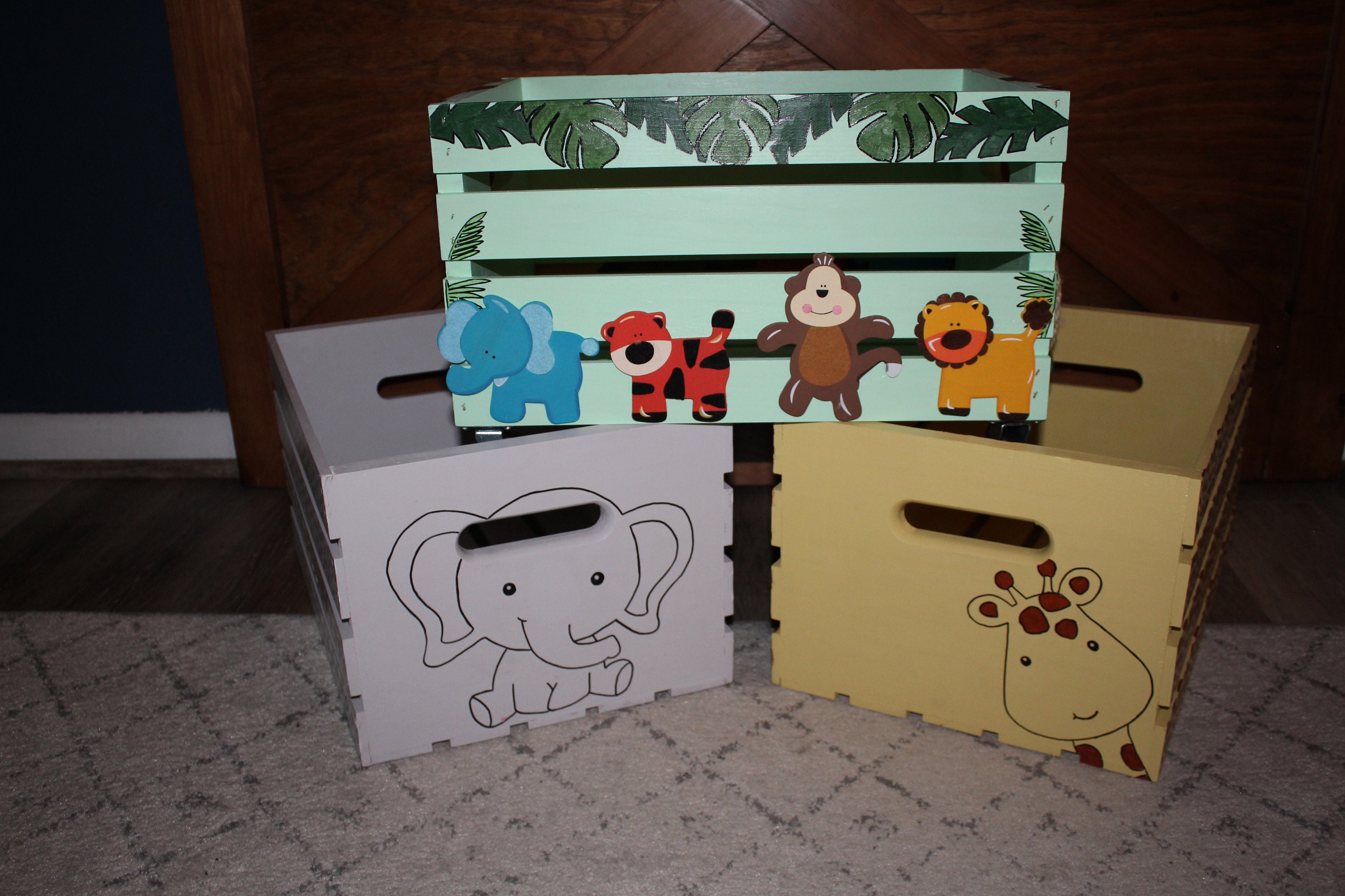 Custom storage box for nursery or baby shower gift Etsy